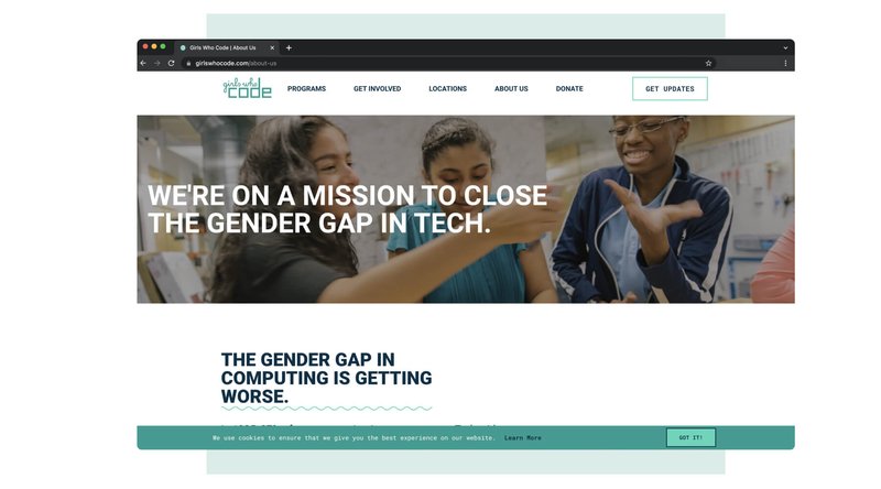 Girls Who Code Homepage